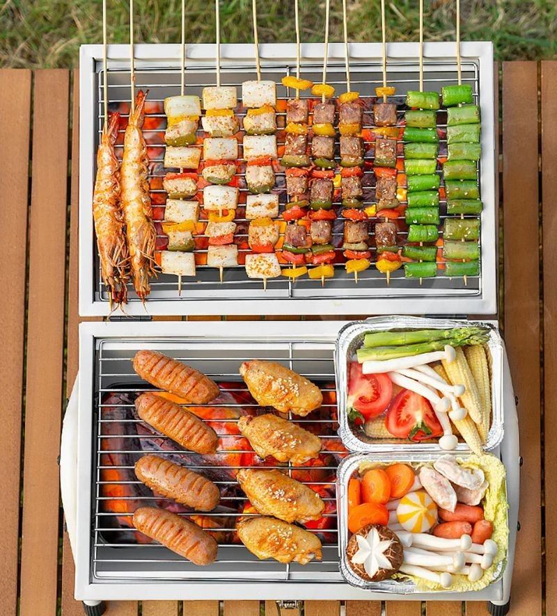 Folding Portable BBQ Grill For Balcony factory